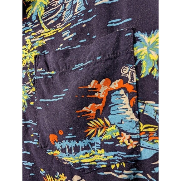 Star Wars Men’s XL Hawaiian Shirt | Tropical Aloha Print Button Up | Navy Blue - Picture 12 of 13
